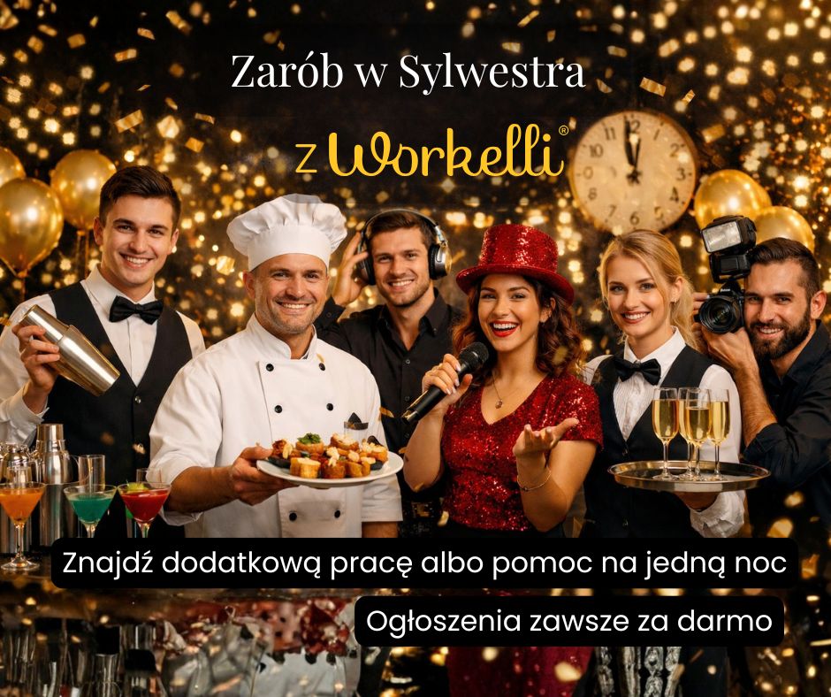 Sylwester: jak znaleźć animatorów, kucharzy i barmanów na imprezę przez Workelli